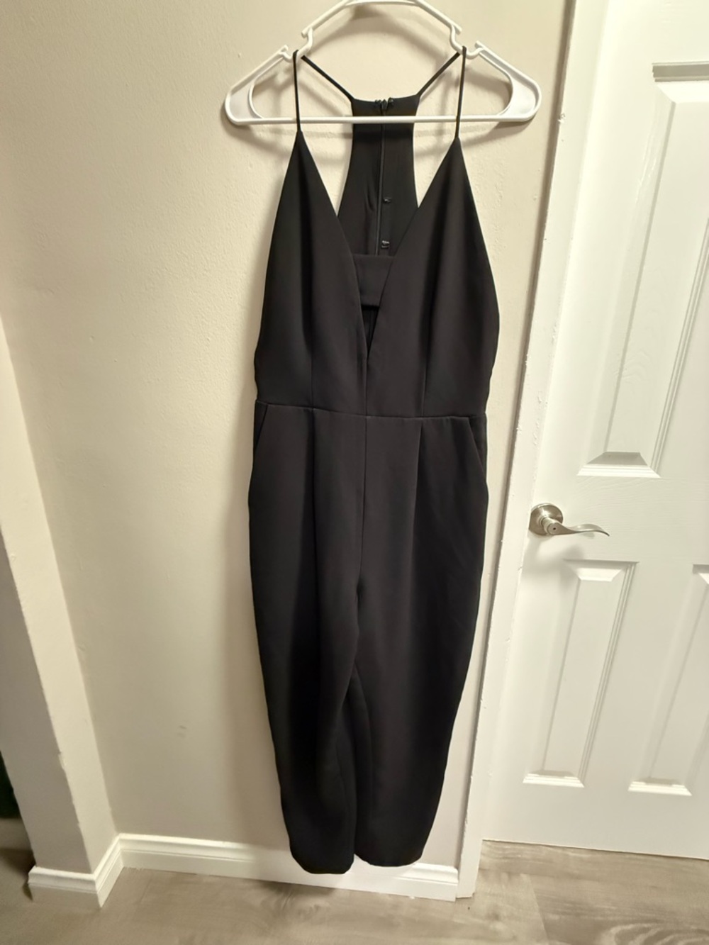 Black V-Neck Sleeveless Jumpsuit